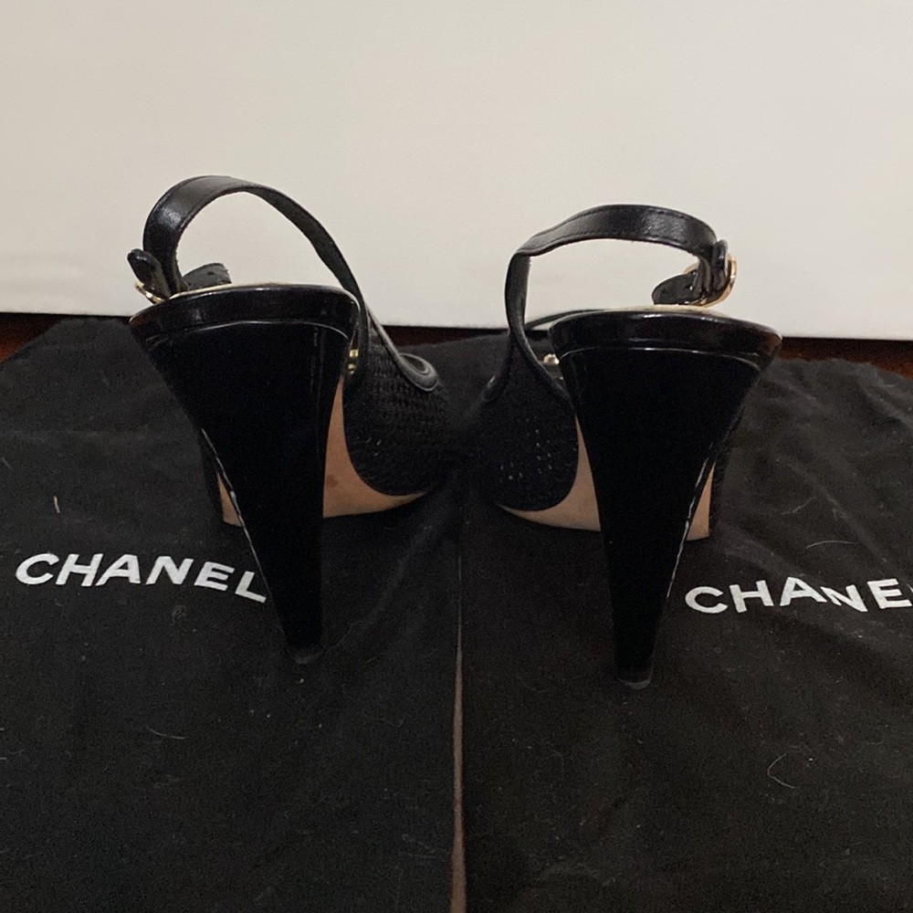 CHANEL Black Heels size 34.5 - Picture 3 of 6